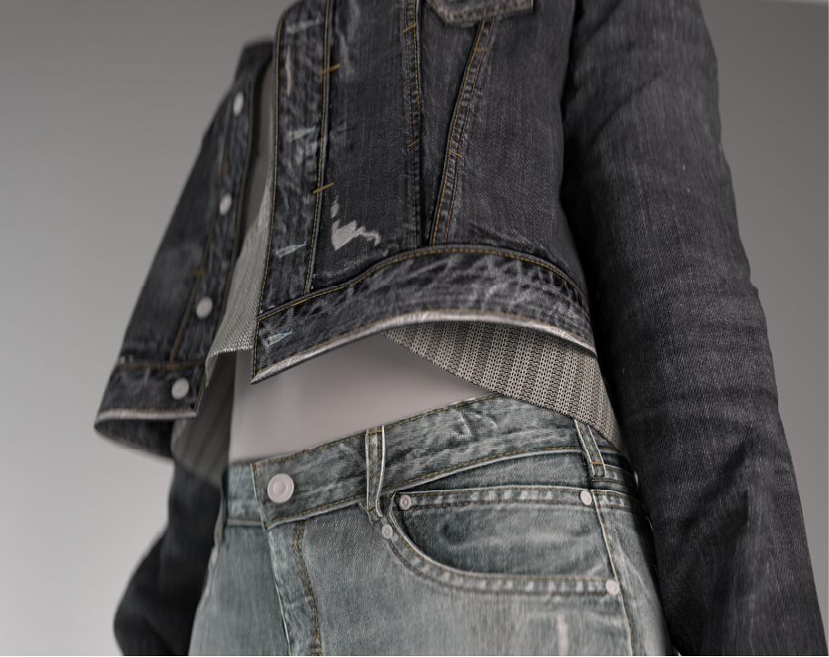 create realistic denim in vstitcher